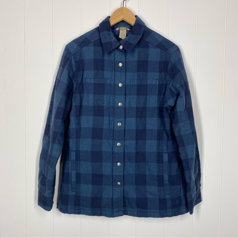 Duluth Trading Company Flapjack Plaid Shacket Shirt Jacket